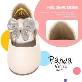 img 2 attached to 👧 PANDANINJIA Felicia Dress Mary Jane Ballet Flats - Perfect for Toddler/Little Girls Wedding, School, and Parties!