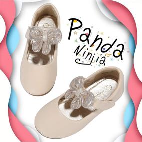img 3 attached to 👧 PANDANINJIA Felicia Dress Mary Jane Ballet Flats - Perfect for Toddler/Little Girls Wedding, School, and Parties!