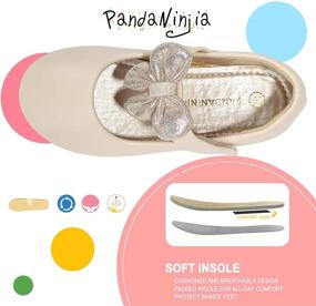 img 1 attached to 👧 PANDANINJIA Felicia Dress Mary Jane Ballet Flats - Perfect for Toddler/Little Girls Wedding, School, and Parties!