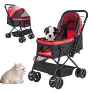 wangmao large dog stroller: foldable pet stroller for medium dogs 🐶 with reversible handlebar and convertible compartment - ideal for large and medium pets logo