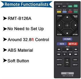 img 1 attached to 📱 RMT-B126A Remote Control Replacement for Sony Blu-Ray Disc DVD Player: BDPBX120 BDPBX320 BDPBX520 BDPBX620 BDPS1200 BDPS2100 BDPS2200 BDPS3200 BDPS5200D BDPS6200, sub RMT-VB200U RMT-VB100U