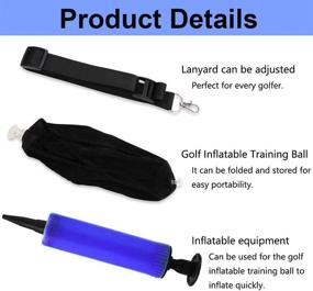 img 2 attached to 🏌️ Golf Training Aid Set: Improve Your Golf Swing and Posture with Smart Inflatable Ball and Adjustable Lanyard Teaching Trainer Aid for Men and Women Beginners