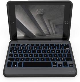 img 3 attached to 📱 ZAGG Rugged Book - Durable Case and Bluetooth Keyboard for iPad Mini 5 (7.9") - Charcoal: Ultimate Protection and Enhanced Typing Experience