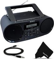 sony bluetooth nfc cd player mp3 boombox combo: мощная mega bass стереосистема для домашнего радио или наружных приключений. логотип