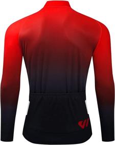 img 3 attached to ⚡ Lo.gas Men's Long Sleeve Cycling Jersey - Quick-Dry, UPF 50+, Reflective, with 3 Rear Pockets - Ideal Bike Shirts for Enhanced Visibility and Convenience