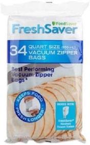 img 1 attached to FoodSaver FreshSaver Quart-Sized Vacuum Zipper Bags: 34 Count for Optimal Freshness