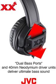 img 2 attached to JVC HASR50X XX Xtreme Bass Headset, Black" - Enhanced Bass Headset by JVC, HASR50X Model, in Sleek Black