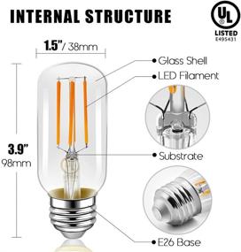 img 1 attached to 🌟 Enhanced Ambience: Emotionlite Dimmable Vintage Tubular Equivalent for Perfect Lighting Experience