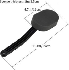 img 3 attached to 🔴 Sdoot Tire Shine Applicator: 2 Pack Dressing Sponge with Curved Handle for Effortless Tire Detailing