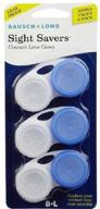 👀 bausch & lomb sight savers contact lens cases - 4 packs of 3 each (colors may vary) logo
