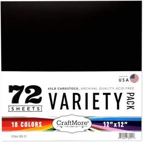 img 1 attached to 🎨 CraftMore 12x12 Inch Variety Pack 72 Sheets: Endless Craft Possibilities Await!
