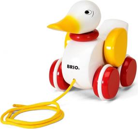 img 1 attached to BRIO World - 30323 Игрушка для малышей-утят на шнурке (Белый) - Идеальный компаньон для малышей, обогащает игровой опыт