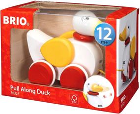img 3 attached to BRIO World - 30323 Pull Along Duck Baby Toy (White) - Ideal Companion for Toddlers, Enhancing Playtime Experience
