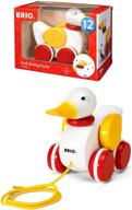 brio world - 30323 игрушка для малышей-утят на шнурке (белый) - идеальный компаньон для малышей, обогащает игровой опыт логотип