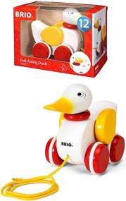 img 4 attached to BRIO World - 30323 Pull Along Duck Baby Toy (White) - Ideal Companion for Toddlers, Enhancing Playtime Experience