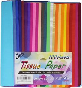 img 4 attached to 🌈 Vibrant Assorted Colors! Shop Creative Hobbies Rainbow Tissue Paper - Pack of 100 Sheets, 20"x 26