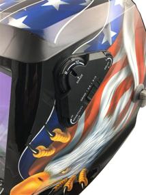 img 2 attached to 🦅 Instapark ADF Series GX990T Solar Powered Auto Darkening Welding Helmet - American Eagle Design, 4 Optical Sensors, Adjustable Shades #5-#13, Wide Viewing Area