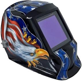 img 3 attached to 🦅 Instapark ADF Series GX990T Solar Powered Auto Darkening Welding Helmet - American Eagle Design, 4 Optical Sensors, Adjustable Shades #5-#13, Wide Viewing Area