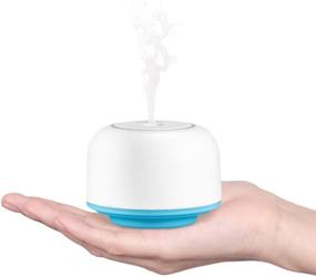 img 4 attached to Tikaton Travel Humidifier: Portable Mini with Collapsible Water Tank, Upgraded USB-Powered Cool Mist for Car, Office, Bedroom (Blue)