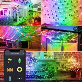 img 1 attached to HanciSmart Globe Fairy Lights: App & Remote Controlled Smart Christmas Lights with Music Sync, Works with Alexa Google Home - Waterproof LED String Lights for Bedroom Party Indoor Outdoor Decor (16.4ft)