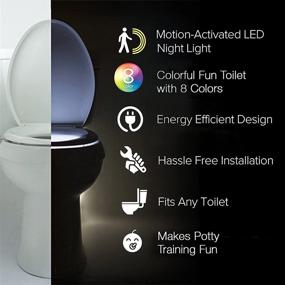 img 1 attached to 🚽 The Original Toilet Night Light Tech Gadget: Motion Sensor LED Lighting for a Fun Bathroom Experience!