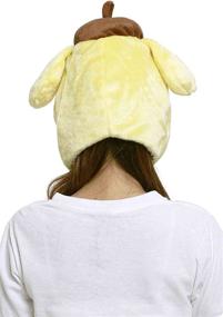 img 3 attached to 🐶 Sanrio Pompompurin Fluffy Beanie Cap: Soft, Warm and Yellow Headwear for Winter