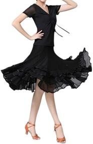 img 1 attached to Elevate Your Dance Style with CISMARK Elegant Ballroom Dancing Flamenco Women's Skirts