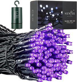 img 4 attached to Vibrant 67ft Battery Operated Christmas Lights - 200 LEDs, 8 Modes, Auto Timer, Multicolor - Perfect for Xmas Trees, Home, Garden, Parties, and Holiday Decorations!