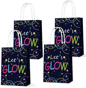 img 4 attached to Glow in the Dark Gift Bags: Unique Party Favor Bags for Birthday Party Supplies (12pcs) – Creative and Fun Treat Bags!