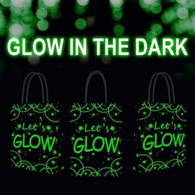 img 3 attached to Glow in the Dark Gift Bags: Unique Party Favor Bags for Birthday Party Supplies (12pcs) – Creative and Fun Treat Bags!