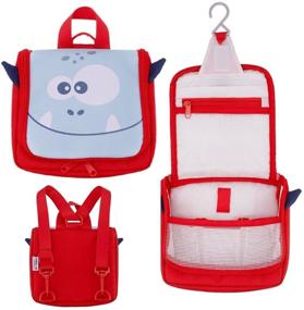 img 4 attached to Intimom Kids Toiletry Bag - Adorable Wash Bag for Kids' Overnight Essentials. Convenient Straps & Hook for Comfortable Handling. Perfect for Sleepovers, Vacations, or Visiting Grandparents.