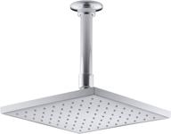 🚿 enhance your shower experience with kohler 13695-cp contemporary square rainhead, 2.5 gpm, 8-inch.5, polished chrome logo