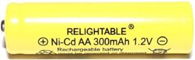img 1 attached to 🔋 Long-lasting RELIGHTABLE 300mAh AA NiCd Rechargeable Batteries for Garden Solar Ni-Cd Lights - Pack of 12