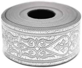 img 3 attached to Silver Royal Celtic Heart Jacquard Ribbon – 11 Yard Spool; 1.37 inches Wide