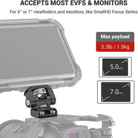 img 3 attached to Улучшите настройку монитора с кронштейном монитора SMALLRIG - поворот, наклон и регулировка для мониторов 5" и 7" (2904) 🛠️