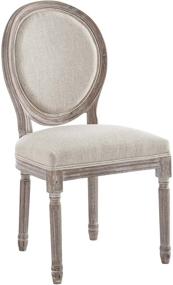 img 3 attached to 🪑 Modway Emanate French Vintage Beige Upholstered Dining Chair: Elegant Upholstery for a Stylish Dining Experience