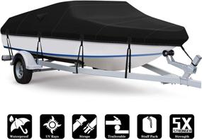 img 4 attached to Trailerable Waterproof Boat Cover Fits Sports & Fitness