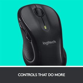 img 1 attached to 🖱️ Logitech M510 Wireless Mouse – Comfortable Shape, USB Unifying Receiver, Back/Forward Buttons, Side-to-Side Scrolling, Dark Gray