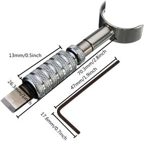 img 3 attached to 🔪 Knoweasy Swivel Knife: Adjustable Stainless Steel Leather Cutting Tool for Art Crafts DIY - 3.15"-3.74