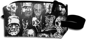 img 1 attached to 👻 Horrifyingly Chic: Women's Cosmetic Bags with Iconic Horror Movie Themes - Makeup Pouch for Travel and Toiletry Storage