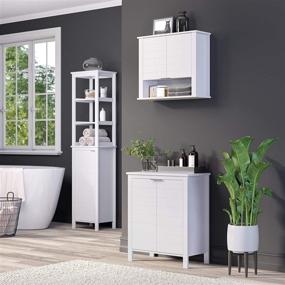 img 2 attached to Stylish and Functional RiverRidge White Madison Collection 2-Door Floor Cabinet