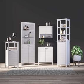 img 1 attached to Stylish and Functional RiverRidge White Madison Collection 2-Door Floor Cabinet