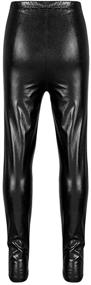 img 3 attached to YOOJIA Metallic Length Workout Leggings Girls' Clothing