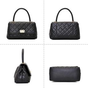 img 2 attached to 👜 Quilted Flap Crossbody Handbags, Convertible Designer-Inspired Purse for Women - Black, White, Champagne Gold