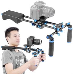img 2 attached to 📹 Enhance Your Videography with Neewer Camera Shoulder Rig: DSLR & Camcorder Film Making System Kit, Featuring Soft Shoulder Pad and Dual Hand Grips - Compatible with Canon/Nikon/Sony/Pentax/Fujifilm/Panasonic