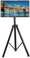 📺 premium height adjustable black tripod tv display stand: fits 32" to 55" flat screens - portable and sturdy logo