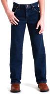 authentic wrangler cowboy relaxed indigo slim boys' jeans: comfortable and stylish clothing for boys logo