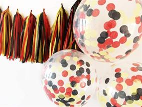img 2 attached to Optimized Search: Mickey Mouse Birthday Decorations, Party Supplies in Yellow, Black, and Red - Includes Confetti Balloons, Fire Truck Birthday Banner, Minnie Mouse Party Decorations, and Mickey Garland Banner
