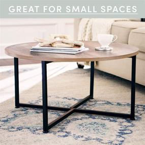 img 3 attached to 🏠 Stylish and Functional Grey Top Ashwood Round Coffee Table for Modern Households