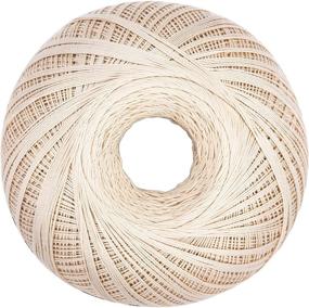 img 1 attached to 🧶 Aunt Lydia Jumbo Crochet Cotton, Natural (153.0226)